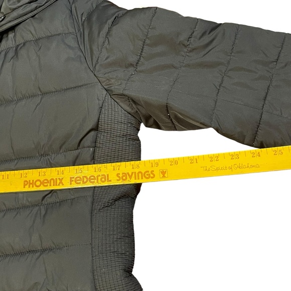 Abercrombie&Fitch women’s size M black hooded mid-length puffer coat - Picture 2 of 10